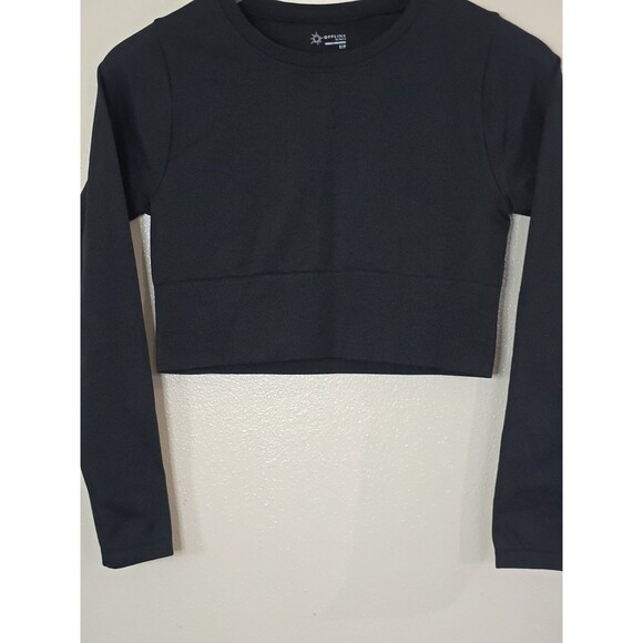 Offline By Aerie Black Seamless Crop Active Top Womens Size Small - Picture 4 of 9